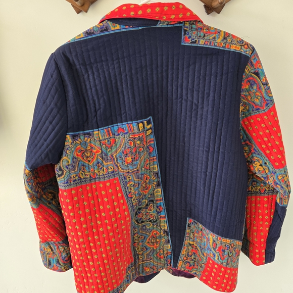 Colorful Patchwork Quilted Jacket - Picture 3 of 3